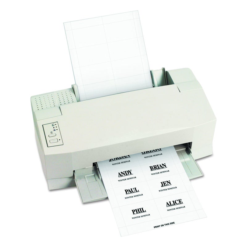 C-Line Replacement Inkjet/Laser Printer White Badge Inserts, 3-1/2" x 2-1/4", 8/Sheet, 7 Sheets, 56 Inserts per Pack (92423) - Image 2